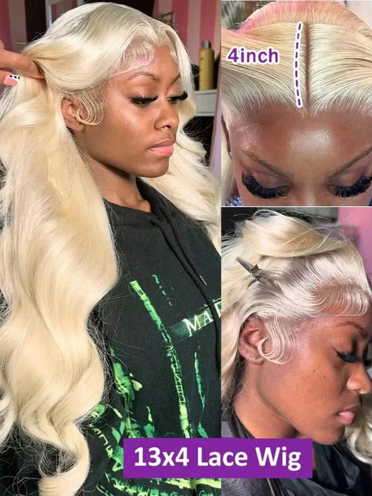 200 Density 613 Human Hair Wig 13x6 Hd Lace Frontal 40 Inch Blonde Human Hair Wig Pre Plucked BrazilianBody Wave Lace Front Wigs