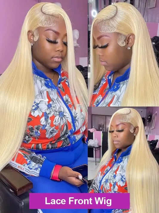 Blonde Wig Straight 613 Hd Lace Frontal Wig 13X6 13X4 Transparent Brazilian Straight Lace Front Wigs 30 34 Inch Human Hair