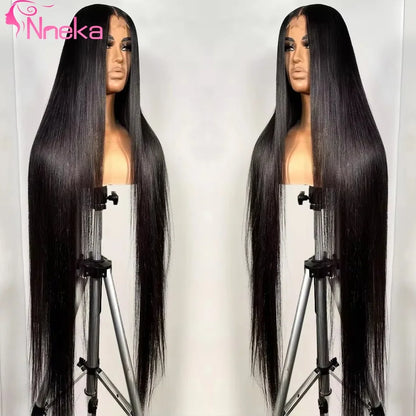 40 Inch Bone Straight Human Hair Wigs 13x4 13X6 HD Lace Front Wigs Human Hair 100% Brazilian Hair For Black Women 220 Density