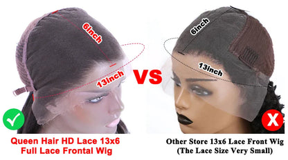 Queen Hair Loose Deep Real HD Lace Wig Raw Hair Pre Plucked Full Frontal 13x6 13x4 5x5 6x6 Closure Melt Skin Lace HD Lace Wig
