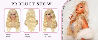 200 Density 613 Human Hair Wig 13x6 Hd Lace Frontal 40 Inch Blonde Human Hair Wig Pre Plucked BrazilianBody Wave Lace Front Wigs