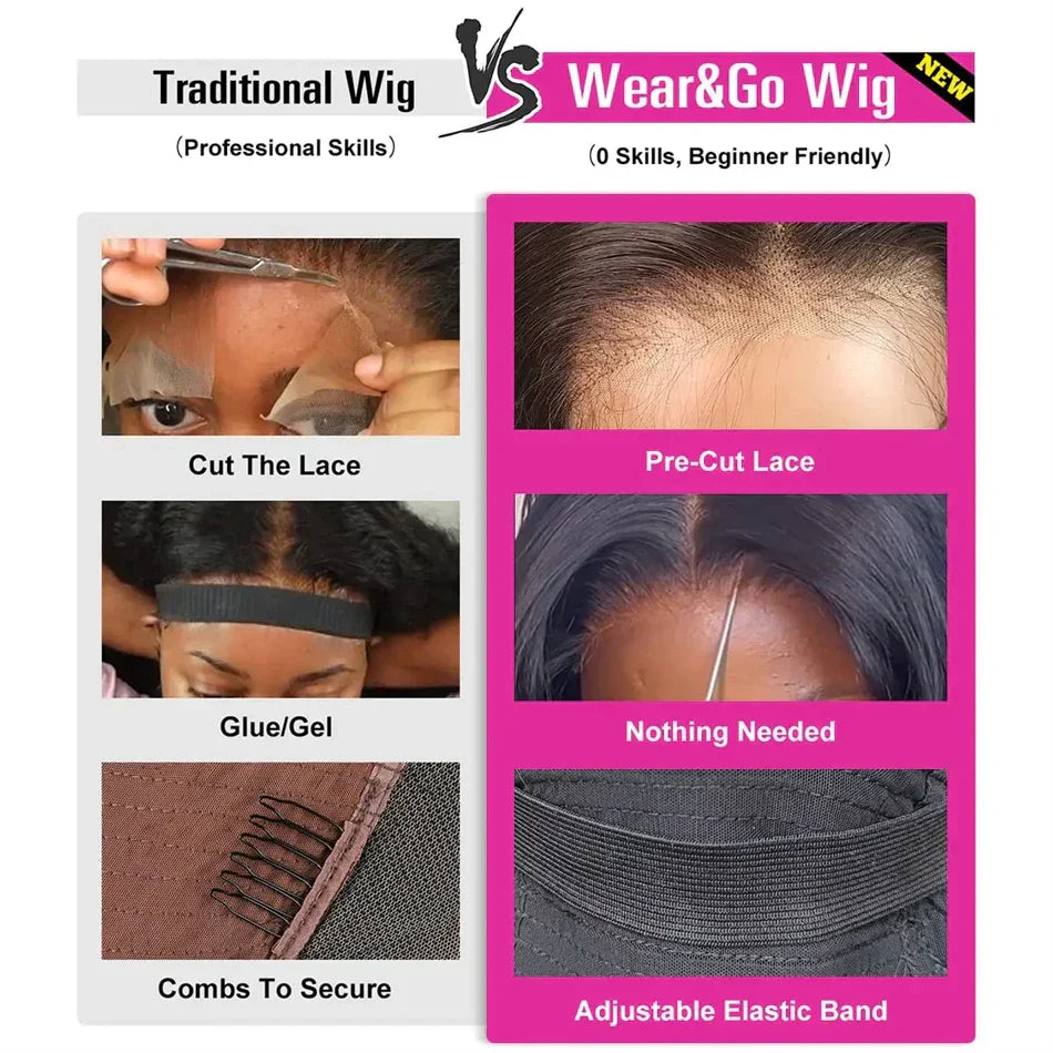 Hd Lace Closure Curly Glueless Wig