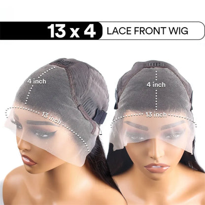 Chocolate Brown 13X6 Straight Human Hair Wigs 13X4 Hd Lace Frontal Wig 250 Density Colored Pre Plucked Brazilian Lace Front Wig