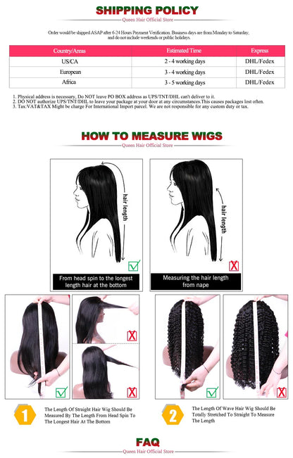 Queen Hair Loose Deep Real HD Lace Wig Raw Hair Pre Plucked Full Frontal 13x6 13x4 5x5 6x6 Closure Melt Skin Lace HD Lace Wig