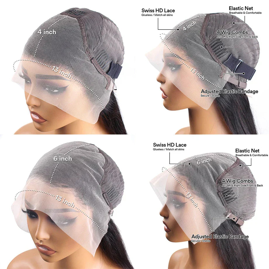 Burgundy Hd Lace Frontal Human Hair Wig