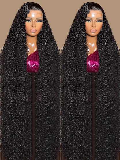 Deep Wave Hd Lace Front Human Hair Curly Wigs