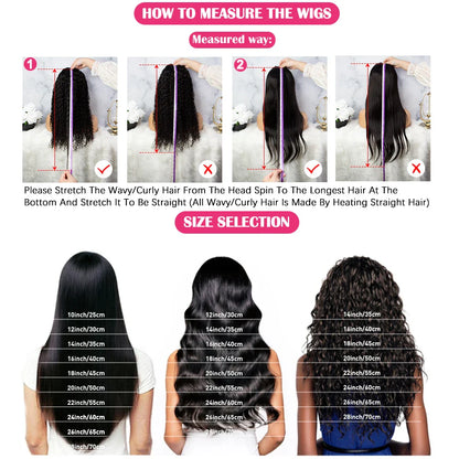 Reddish Brown 13x6 Lace Frontal Wig Brazilian Colored 13x4 Body Wave Human Hair Wigs Hd Transparent 4x4 5x5 Closure Wig 40 Inch