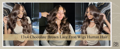 13x4 Chocolate Brown Body Wave Lace Front Wig 30 36 Inch 100% Brazilian Human Hair Wigs Lace Front Wig 13x6 Brown Wig For Women