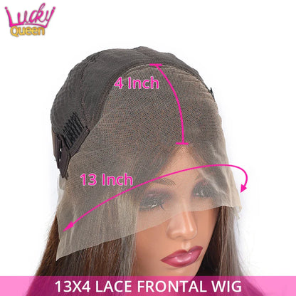 Ombre Blonde 13X4 Transparent Lace Front Human Hair Wig Brown Root Body Wave Ash Blonde 5X5 Closure Wig Pre Plucked