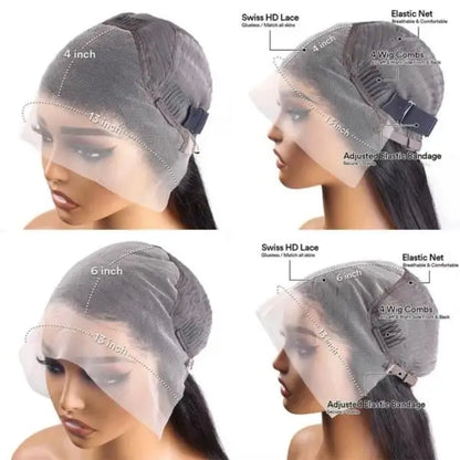 Body Wave Lace Front Wigs Human Hair 220 Density Transparent Lace Frontal Wigs For Women 13x6 13x4 Human Hair Wigs