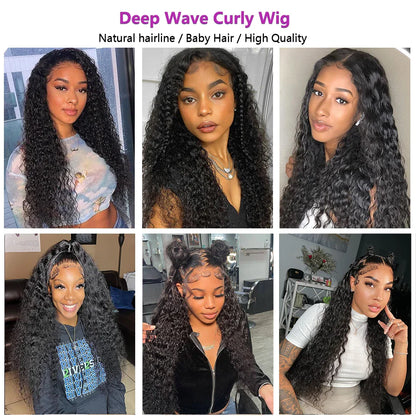 Curly Glueless Wigs Human Hair Ready To Wear 13x6 Deep Wave Hd Lace Front Human Hair Wig Transparent Curly Water Wave Lace Wigs