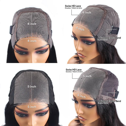 Hd Lace Closure Curly Glueless Wig
